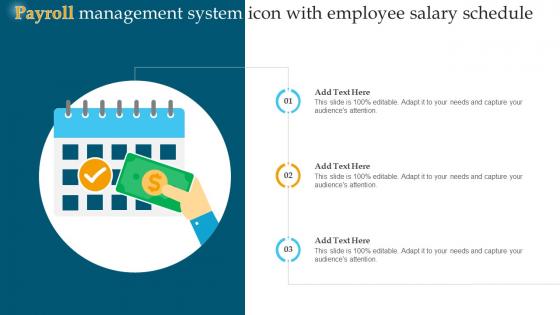Payroll Management System Icon With Employee Salary Schedule