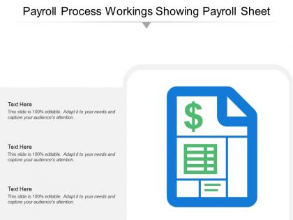 Payroll process workings showing payroll sheet