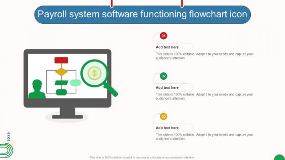 Payroll System Software Functioning Flowchart Icon