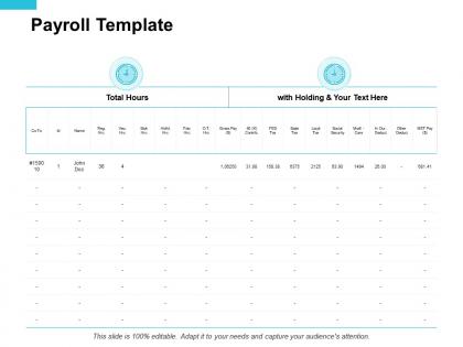 Payroll template compare ppt powerpoint presentation portfolio clipart