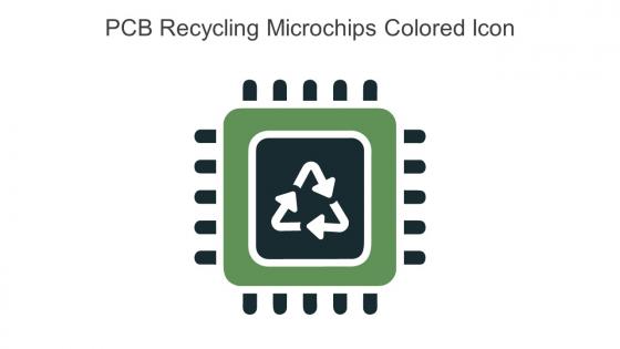 PCB Recycling Microchips Colored Icon In Powerpoint Pptx Png And Editable Eps Format
