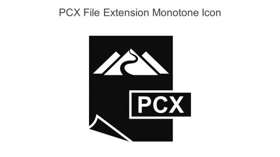 PCX File Extension Monotone Icon In Powerpoint Pptx Png And Editable Eps Format