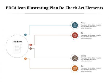 Pdca icon illustrating plan do check act elements