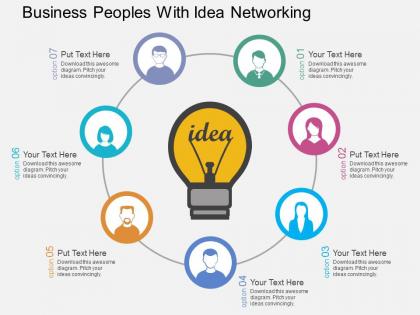 Pe business peoples with idea networking flat powerpoint design