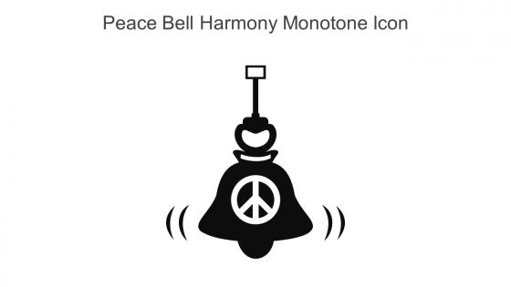 Peace Bell Harmony Monotone Icon In Powerpoint Pptx Png And Editable Eps Format