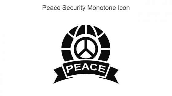 Peace Security Monotone Icon In Powerpoint Pptx Png And Editable Eps Format