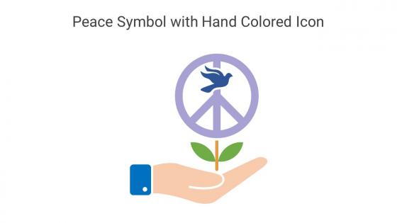 Peace Symbol With Hand Colored Icon In Powerpoint Pptx Png And Editable Eps Format