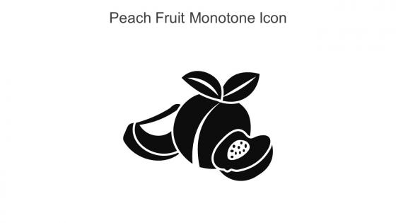 Peach Fruit Monotone Icon In Powerpoint Pptx Png And Editable Eps Format