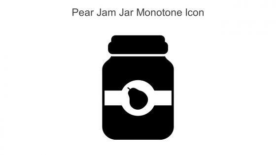 Pear Jam Jar Monotone Icon In Powerpoint Pptx Png And Editable Eps Format