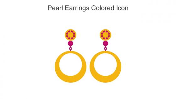 Pearl Earrings Colored Icon In Powerpoint Pptx Png And Editable Eps Format