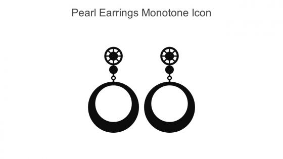 Pearl Earrings Monotone Icon In Powerpoint Pptx Png And Editable Eps Format