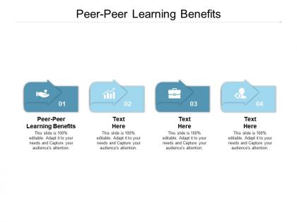 Peer-peer learning benefits ppt powerpoint presentation pictures background cpb