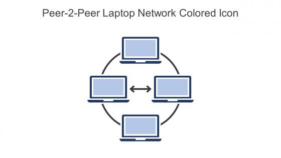 Peer 2 Peer Laptop Network Colored Icon In Powerpoint Pptx Png And Editable Eps Format