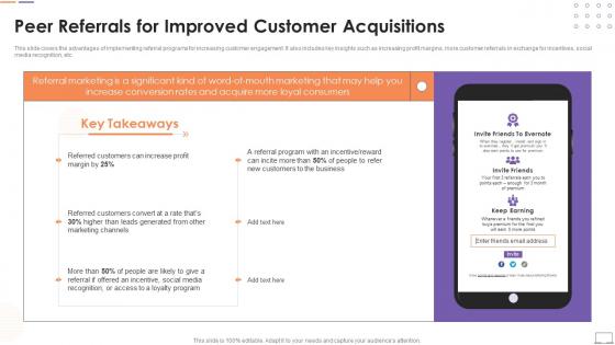 Peer Referrals For Improved Customer Acquisitions Customer Touchpoint Guide To Improve User Experience