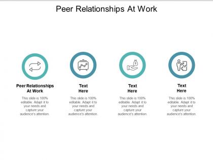 Peer relationships at work ppt powerpoint presentation slides infographics cpb
