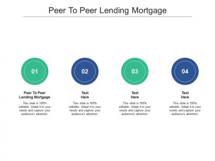 Peer to peer lending mortgage ppt powerpoint presentation summary template cpb