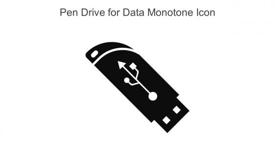 Pen Drive For Data Monotone Icon In Powerpoint Pptx Png And Editable Eps Format