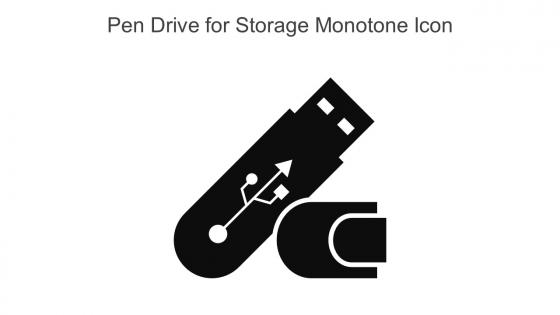 Pen Drive For Storage Monotone Icon In Powerpoint Pptx Png And Editable Eps Format