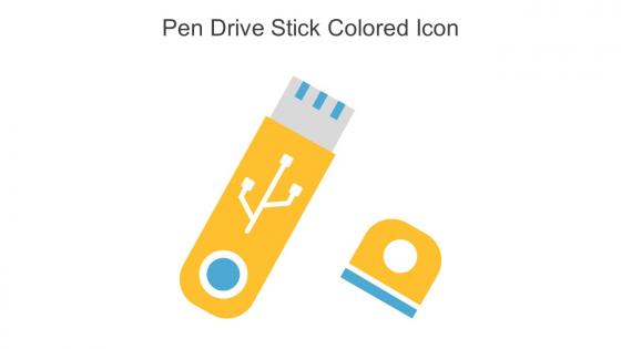 Pen Drive Stick Colored Icon In Powerpoint Pptx Png And Editable Eps Format