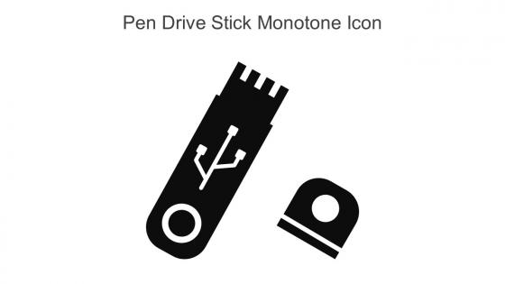 Pen Drive Stick Monotone Icon In Powerpoint Pptx Png And Editable Eps Format