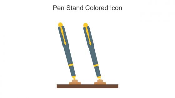 Pen Stand Colored Icon in powerpoint pptx png and editable eps format