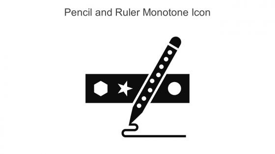 Pencil And Ruler Monotone Icon In Powerpoint Pptx Png And Editable Eps Format