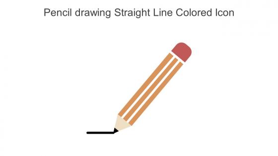 Pencil Drawing Straight Line Colored Icon In Powerpoint Pptx Png And Editable Eps Format