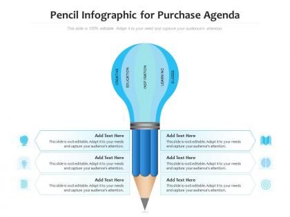 Pencil infographic for purchase agenda