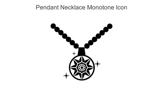 Pendant Necklace Monotone Icon In Powerpoint Pptx Png And Editable Eps Format