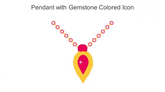 Pendant With Gemstone Colored Icon In Powerpoint Pptx Png And Editable Eps Format