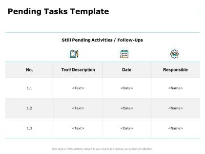 Pending tasks template ppt powerpoint presentation template