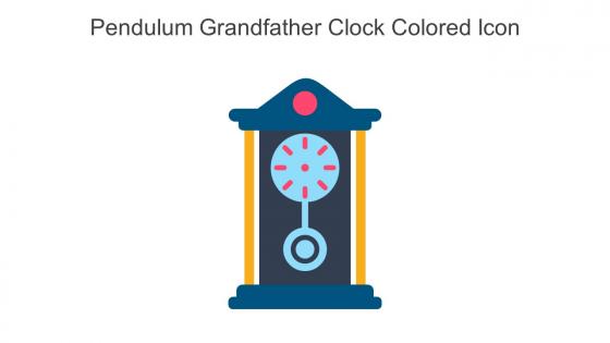 Pendulum Grandfather Clock Colored Icon In Powerpoint Pptx Png And Editable Eps Format