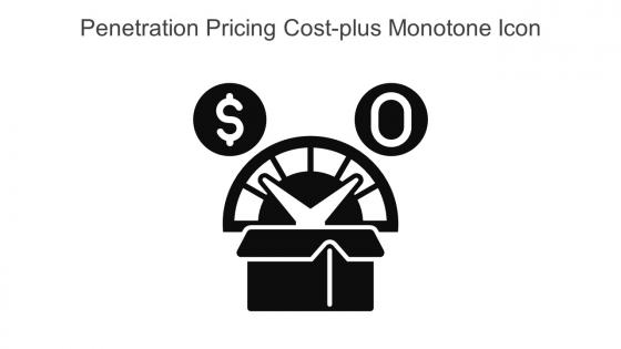 Penetration Pricing Cost Plus Monotone Icon In Powerpoint Pptx Png And Editable Eps Format
