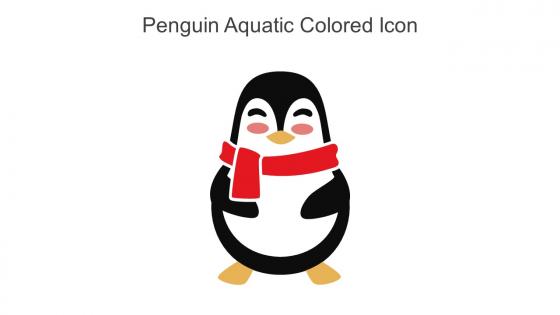 Penguin Aquatic Colored Icon In Powerpoint Pptx Png And Editable Eps Format
