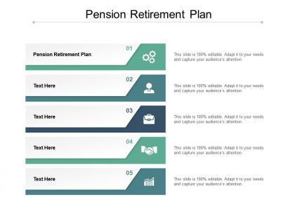Pension retirement plan ppt powerpoint presentation outline brochure cpb