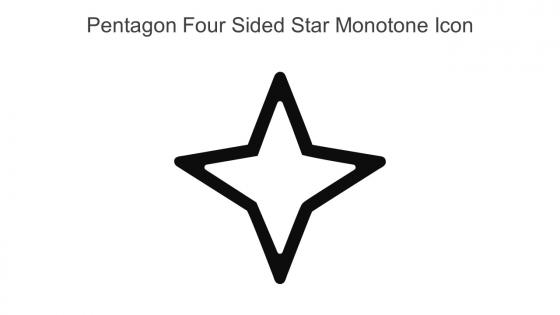 Pentagon Four Sided Star Monotone Icon In Powerpoint Pptx Png And Editable Eps Format