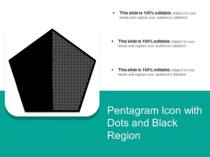 Pentagram icon with dots and black region