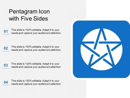 Pentagram icon with five sides