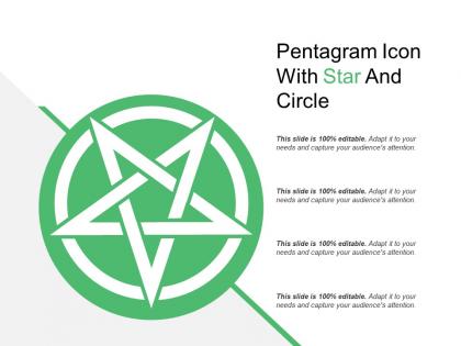 Pentagram icon with star and circle