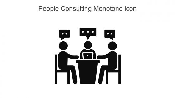 People Consulting Monotone Icon In Powerpoint Pptx Png And Editable Eps Format