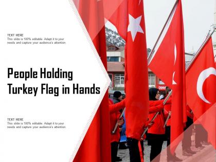 People holding turkey flag in hands