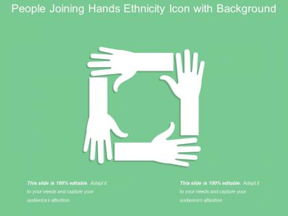 People joining hands ethnicity icon with background