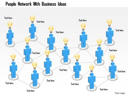 People network with business ideas powerpoint template