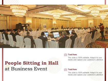 People sitting in hall at business event