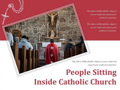 People sitting inside catholic church