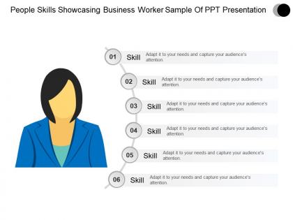 People skills showcasing business worker powerpoint presentation