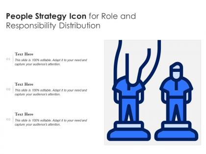 People strategy icon for role and responsibility distribution