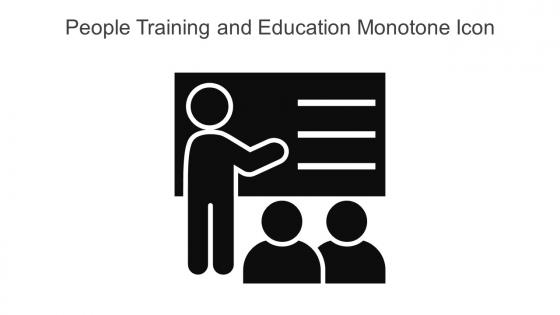 People Training And Education Monotone Icon In Powerpoint Pptx Png And Editable Eps Format