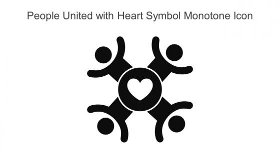 People United With Heart Symbol Monotone Icon In Powerpoint Pptx Png And Editable Eps Format