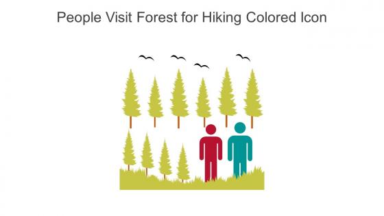 People Visit Forest For Hiking Colored Icon In Powerpoint Pptx Png And Editable Eps Format